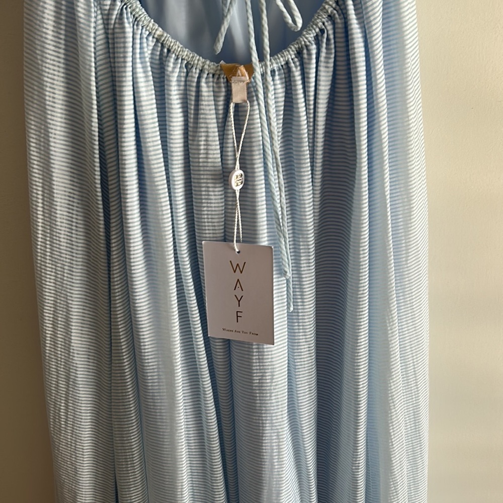 NWT Wayf tie back puff sleeve midi dress - Picture 7 of 7